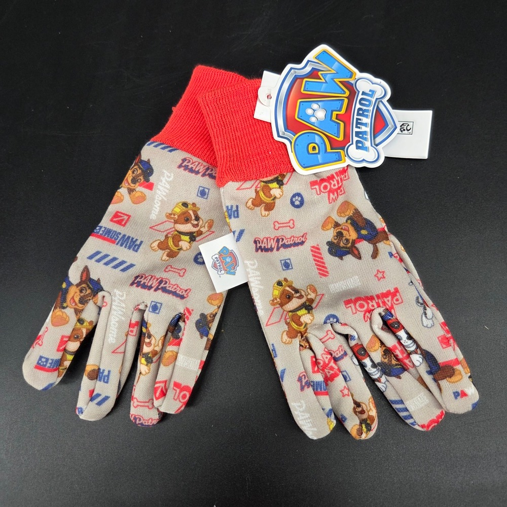 Paw Patrol Toddler Jersey Gloves Tan Red Nickelodeon Chase Marshall PW102TN3 NWT